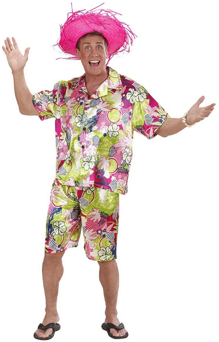 Hawaii & Carribean & Tropisch Kostuum | Aloha Hawaiiaanse | Man | Medium | Carnaval kostuum | Verkleedkleding
